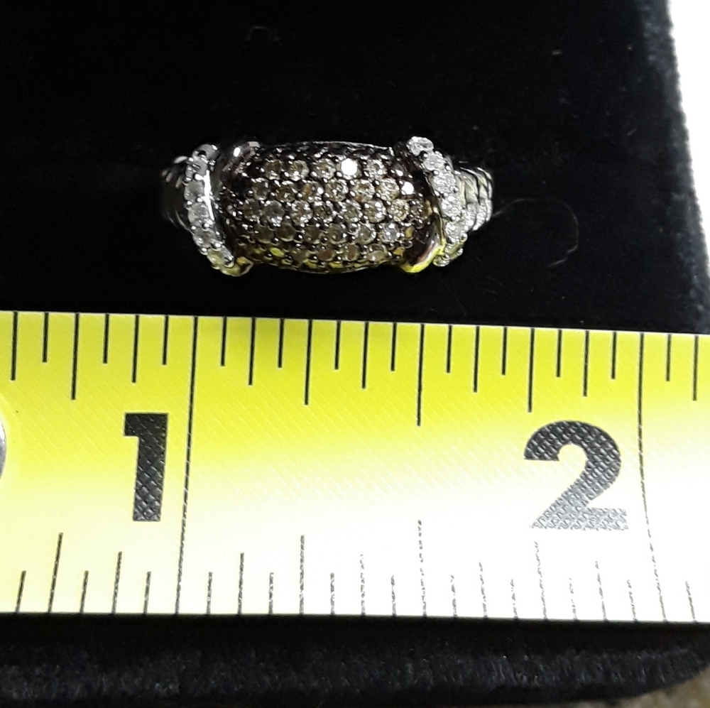Chocolate and White Diamond ring - Picture 6 of 6